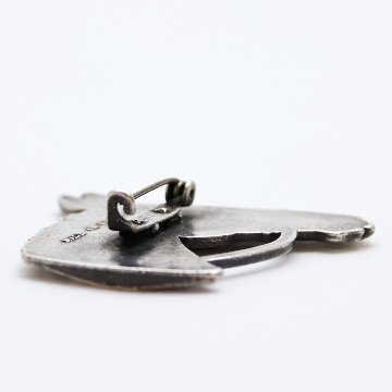 ヴィンテージ コパーメタル ホースヘッドブローチの画像