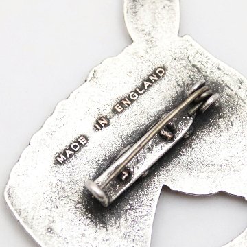 ヴィンテージ コパーメタル ホースヘッドブローチの画像