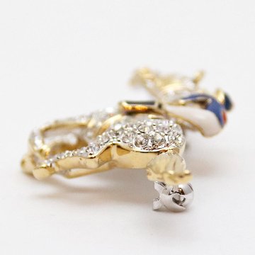 ヴィンテージ ラインストーン ジョッキー＆サラブレッド ブローチの画像