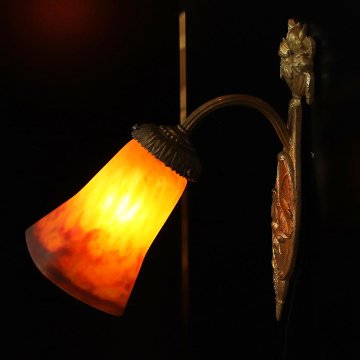 フランス ミューラー ブロンズ ウォールランプの画像