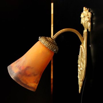 フランス ミューラー ブロンズ ウォールランプの画像