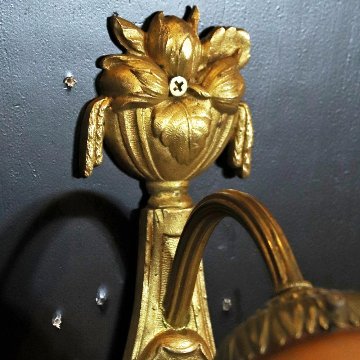 フランス ミューラー ブロンズ ウォールランプの画像