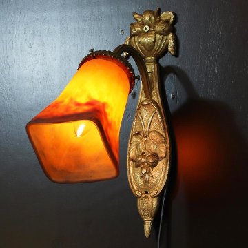 フランス ミューラー ブロンズ ウォールランプの画像