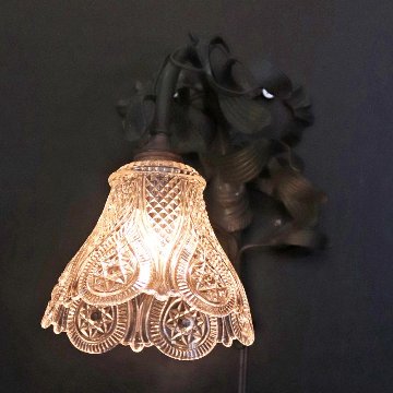 フランス BACCARAT/バカラ パティネイテッドブロンズ ウォールランプの画像