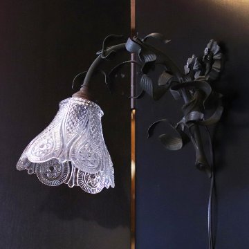 フランス BACCARAT/バカラ パティネイテッドブロンズ ウォールランプの画像