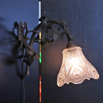 フランス BACCARAT/バカラ パティネイテッドブロンズ ウォールランプの画像