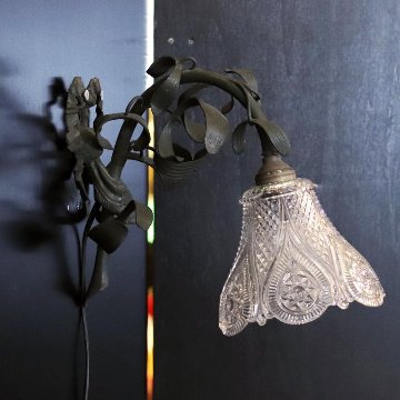 フランス BACCARAT/バカラ パティネイテッドブロンズ ウォールランプの画像