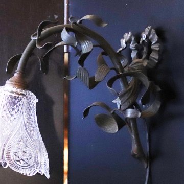 フランス BACCARAT/バカラ パティネイテッドブロンズ ウォールランプの画像