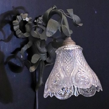 フランス BACCARAT/バカラ パティネイテッドブロンズ ウォールランプの画像