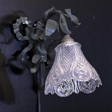 フランス BACCARAT/バカラ パティネイテッドブロンズ ウォールランプの画像