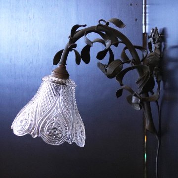 フランス BACCARAT/バカラ パティネイテッドブロンズ ウォールランプの画像