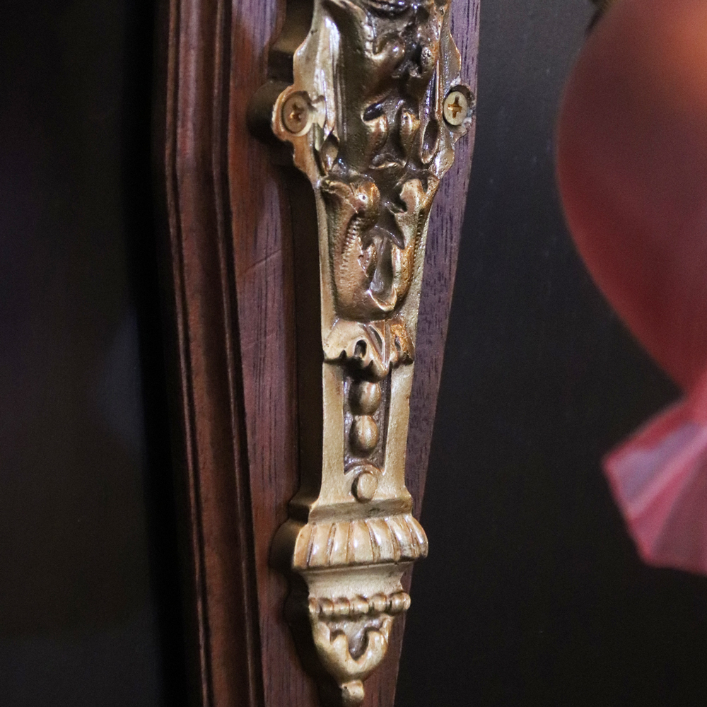 フランス サテンガラスシェード ブロンズ ウォールランプの画像