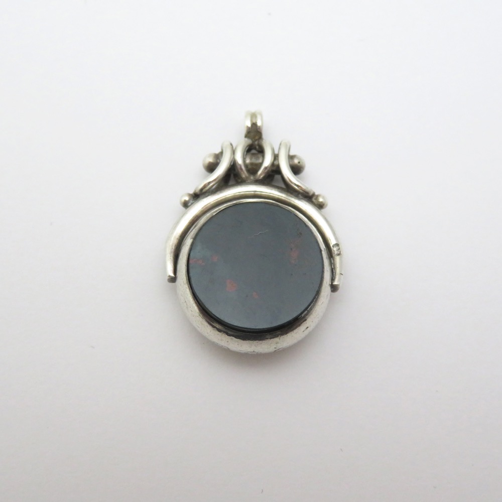 アンティーク 回転式 スターリングシルバー フォブの画像