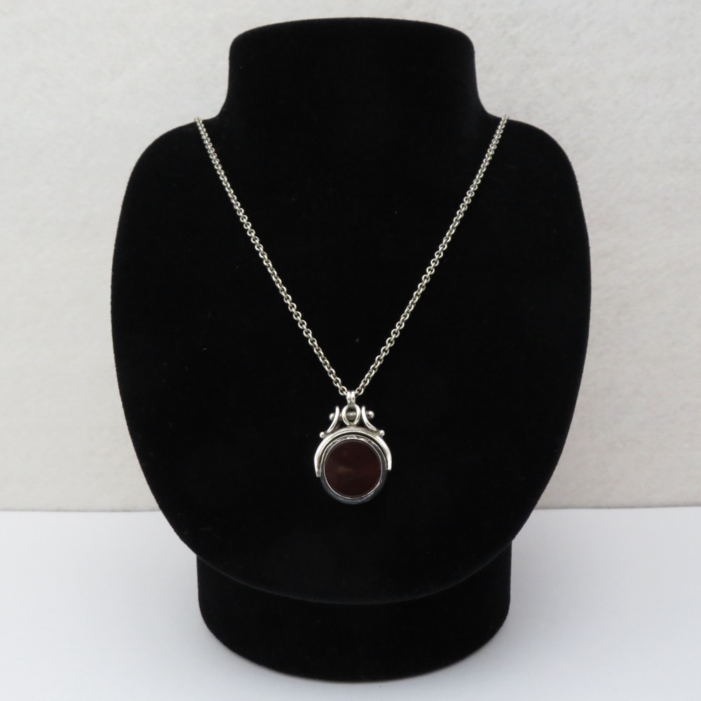 アンティーク 回転式 スターリングシルバー フォブの画像