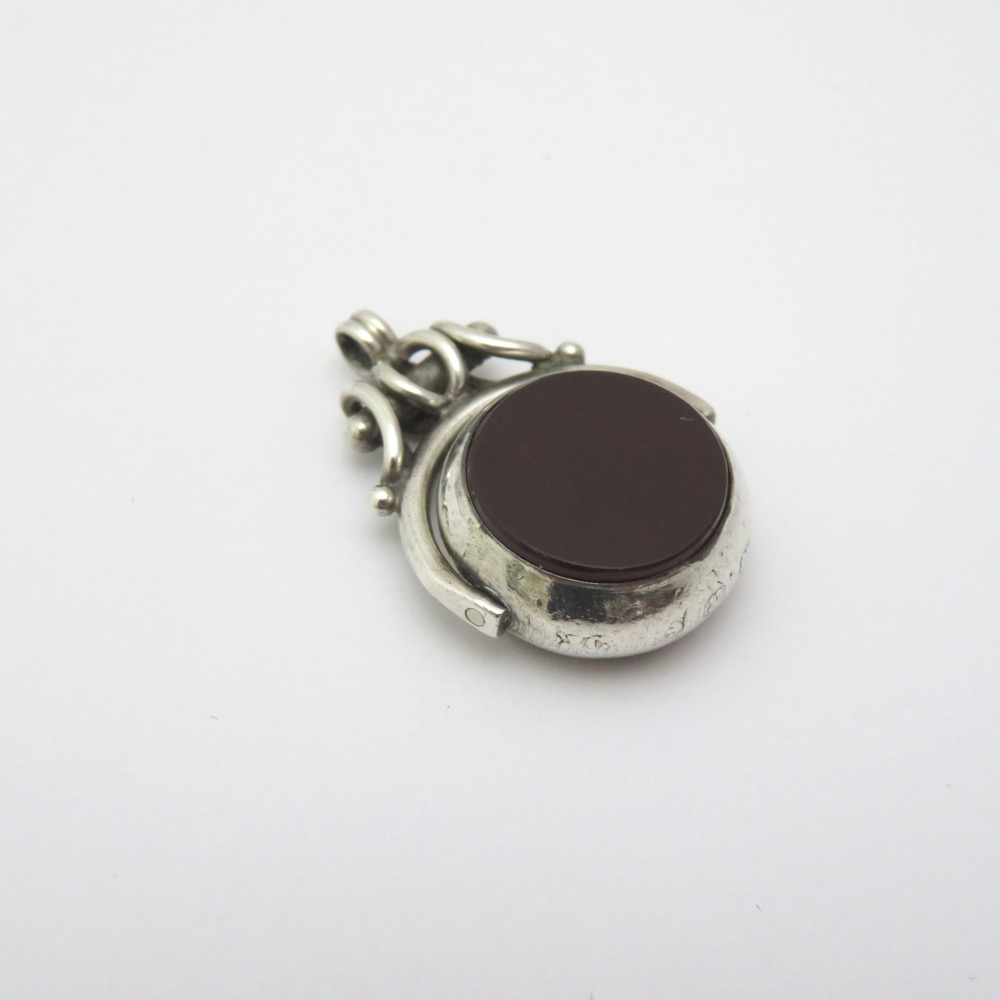 アンティーク 回転式 スターリングシルバー フォブの画像