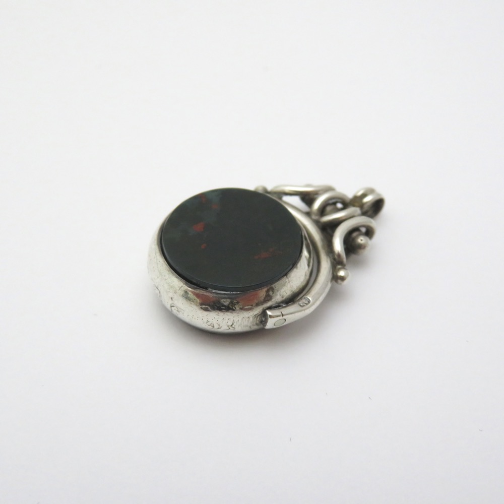 アンティーク 回転式 スターリングシルバー フォブの画像