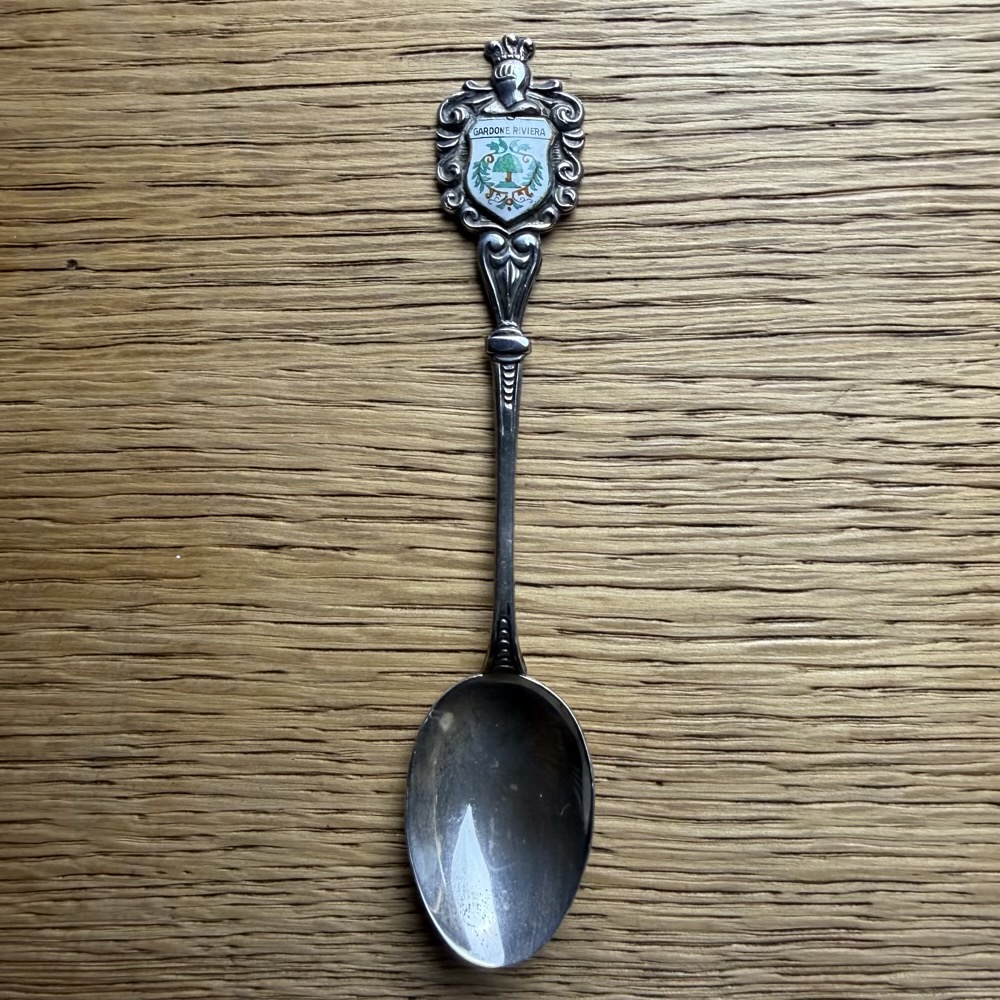 ヴィンテージ シルバー800 スーベニアスプーン Gardone Rivieraの画像