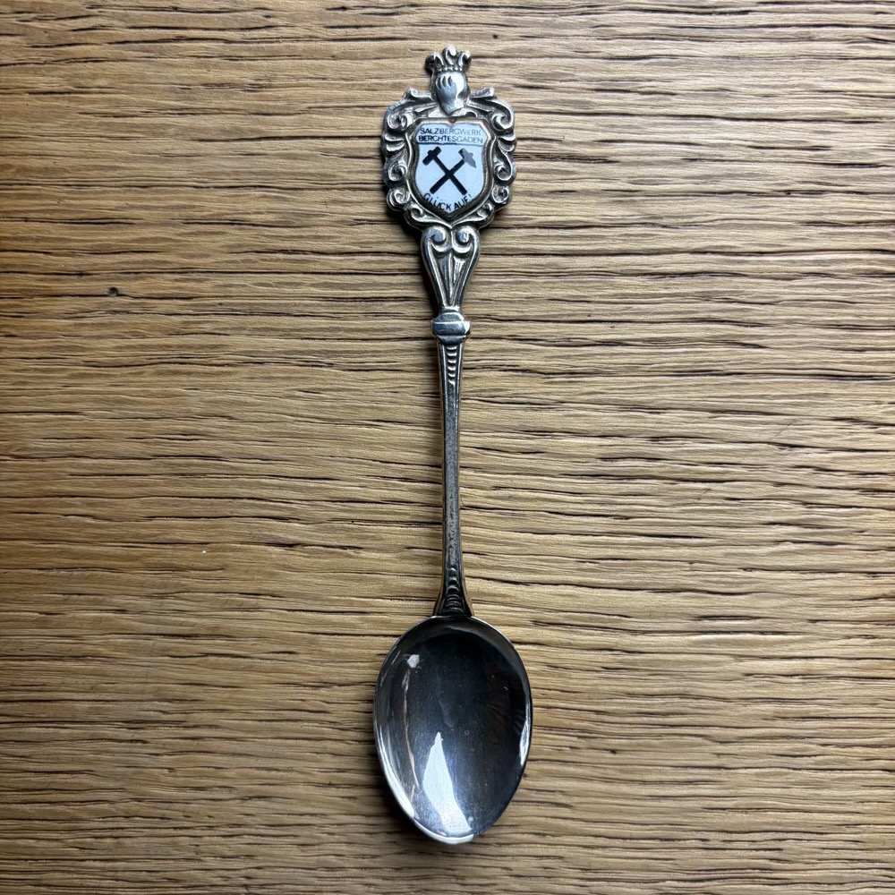 ヴィンテージ シルバー800 スーベニアスプーン Salzbergwerk Berchtesgadenの画像