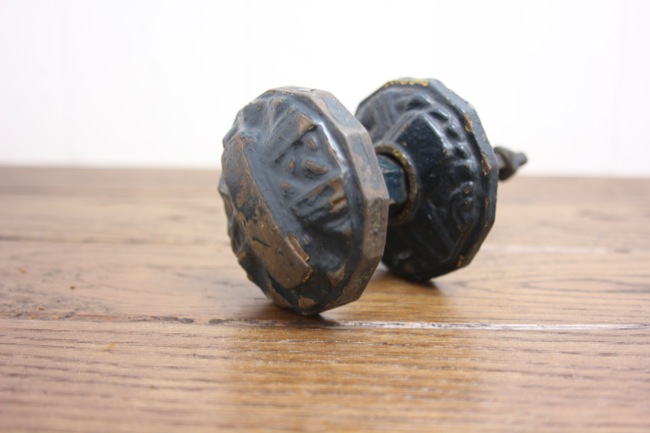 アンティーク アールデコ アイアン センターノブの画像