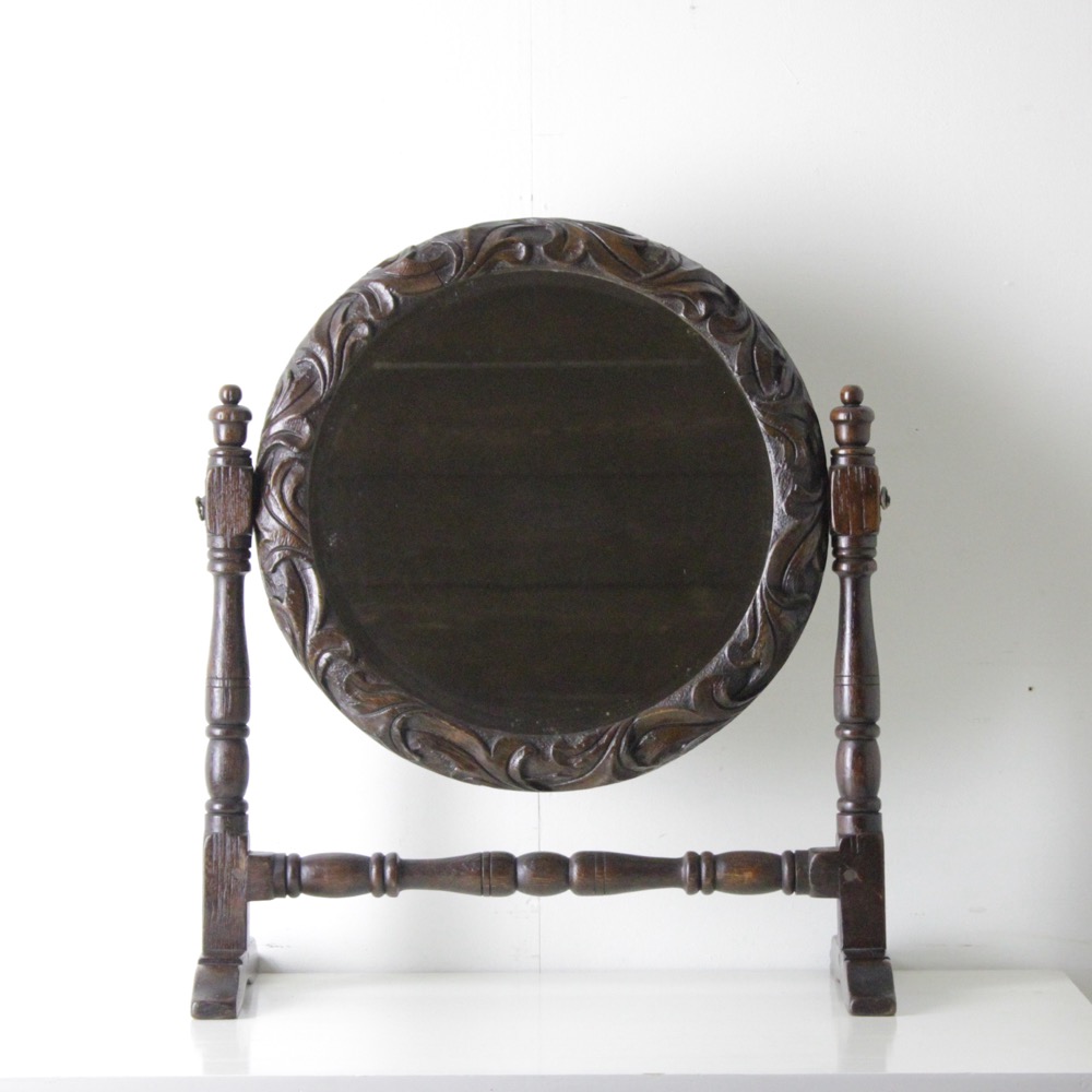 イギリス アンティーク トイレットミラーの画像