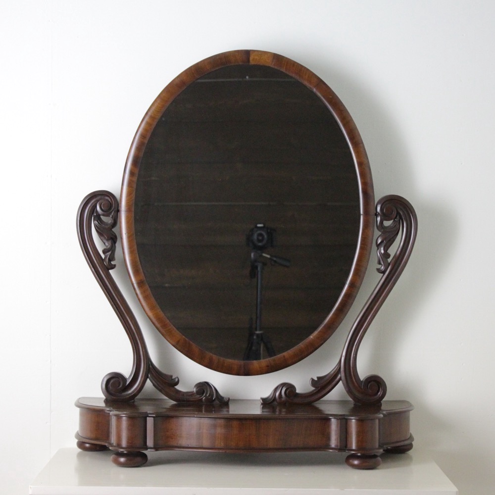 イギリス アンティーク トイレットミラーの画像