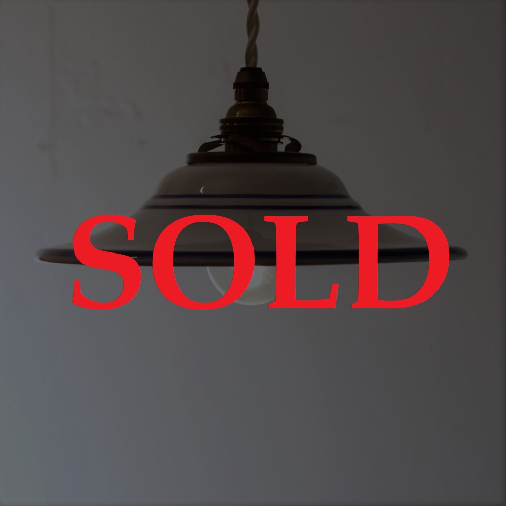 イタリア ボルゾネッラ社 陶製シェード ペンダントランプの画像