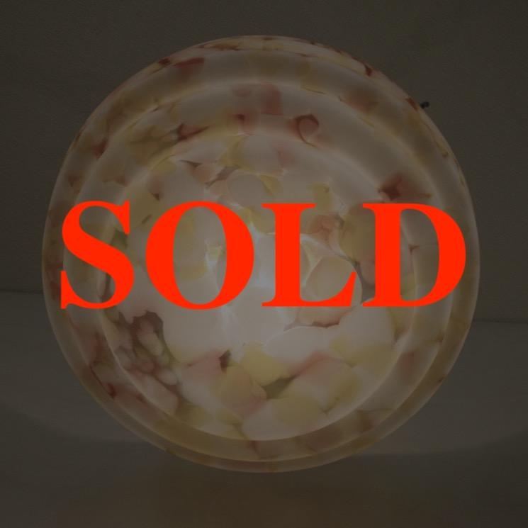 イギリス アンティーク マーブルガラス ランプボウル ハンギングランプの画像