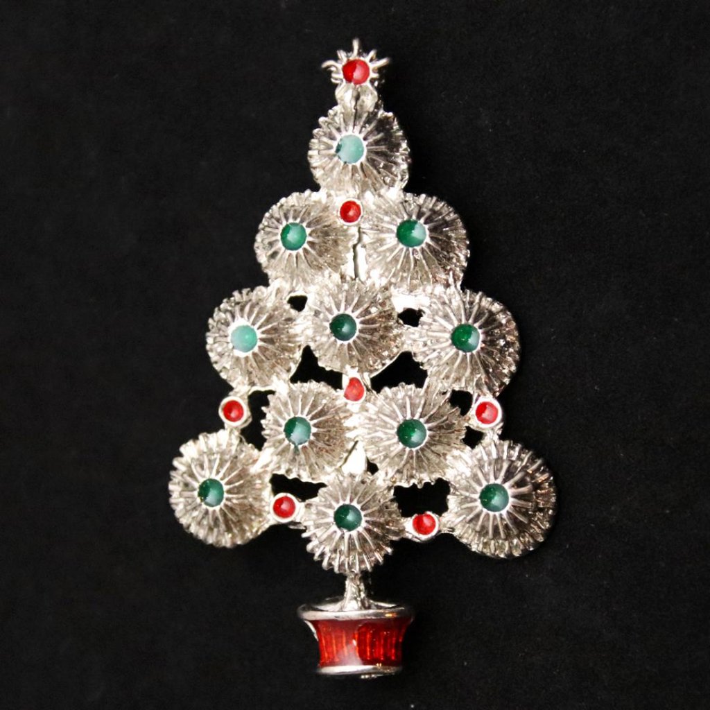 クリスマスツリー ブローチの画像