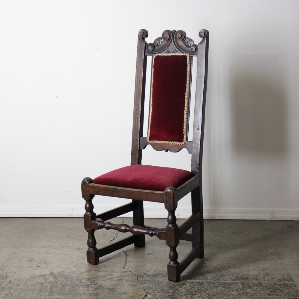 イギリス アンティーク ホールチェアの画像