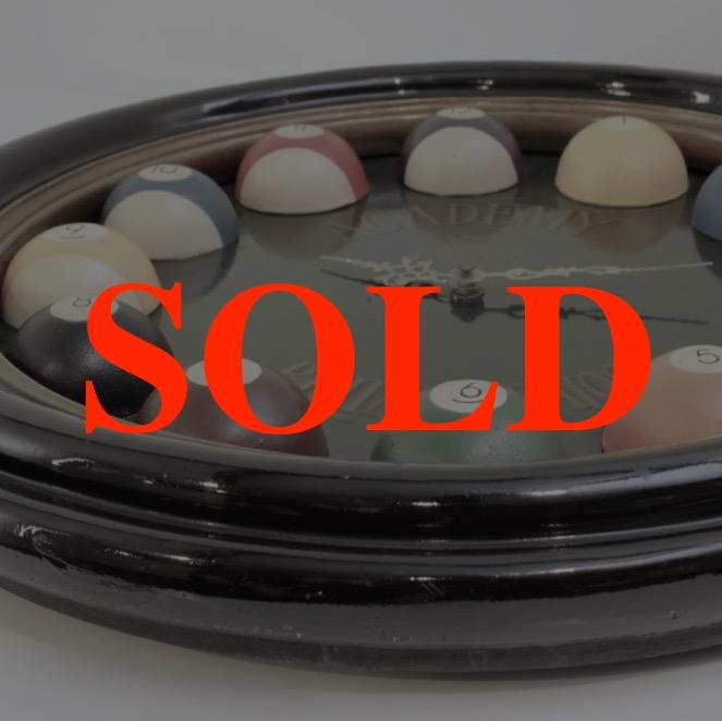 ビリヤード ウォールクロックの画像