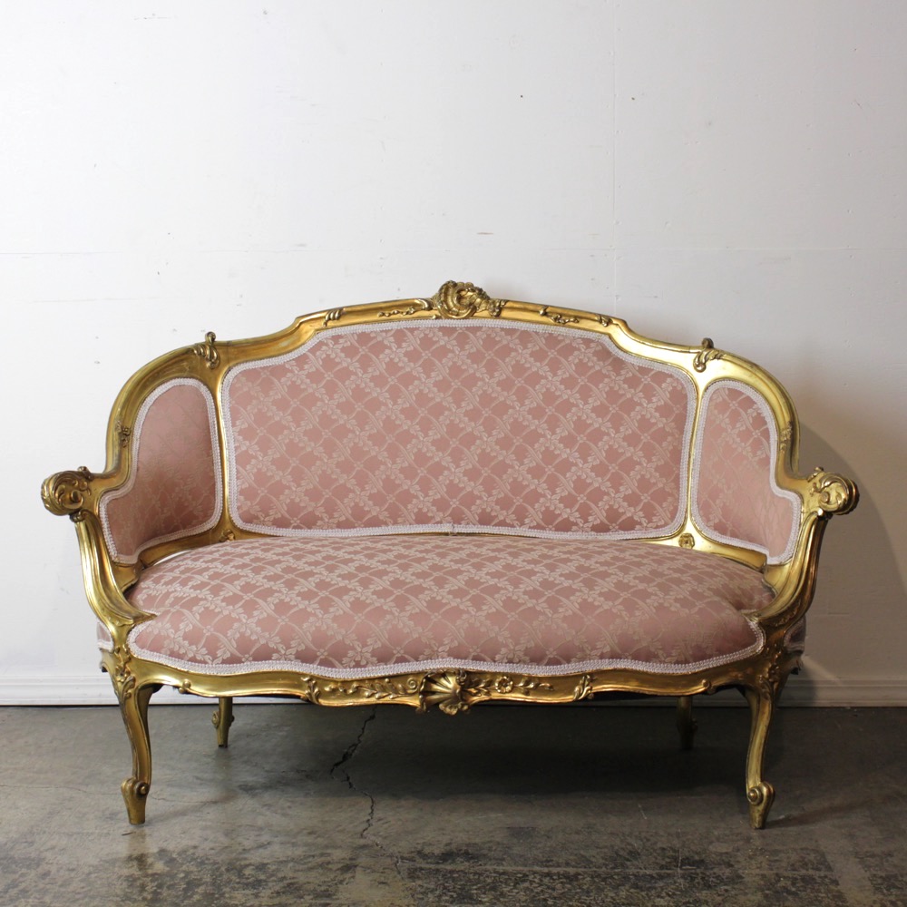 フランス アンティーク ラブソファの画像