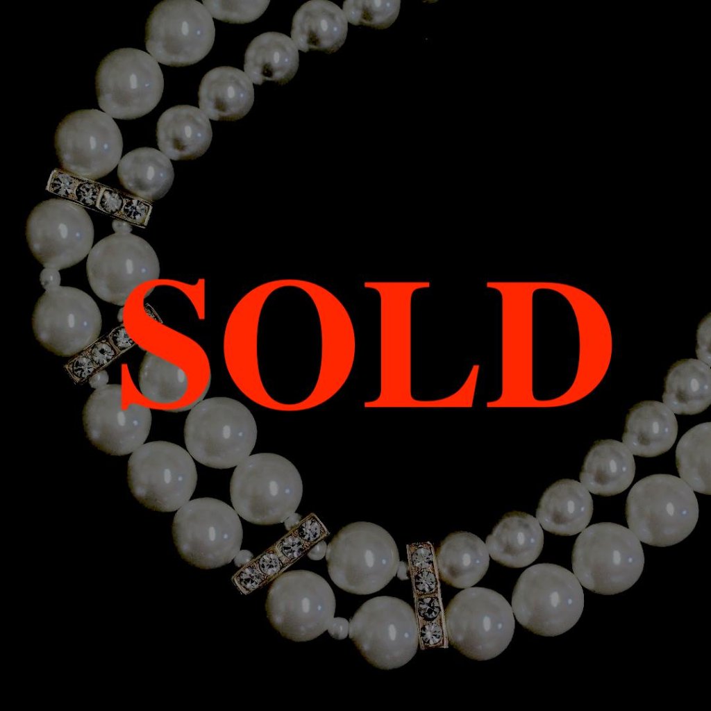 ヴィンテージ フェイクパール 2連 ネックレスの画像