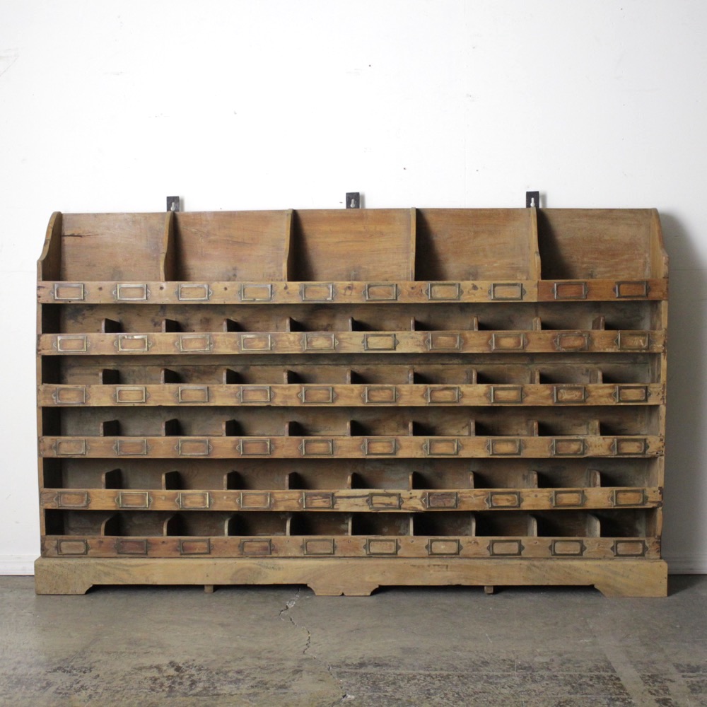 ヴィンテージ チーク レターラックの画像