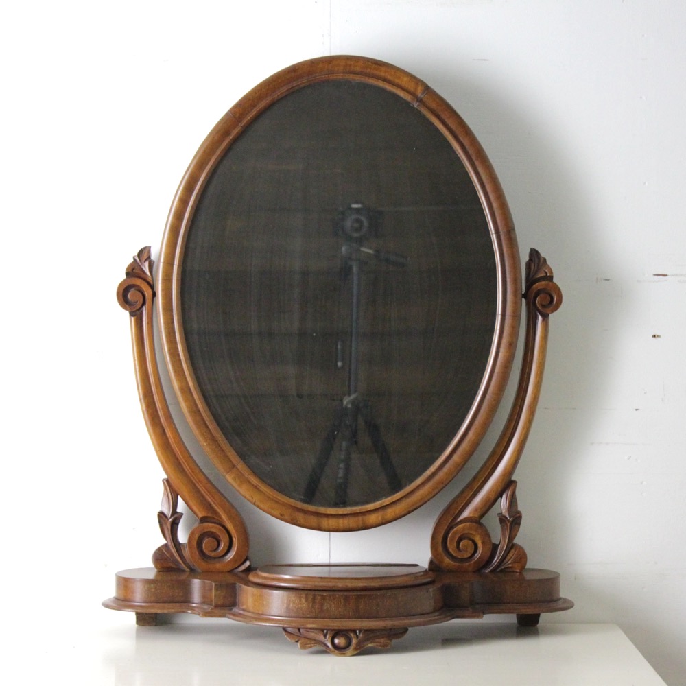 イギリス アンティーク トイレットミラーの画像