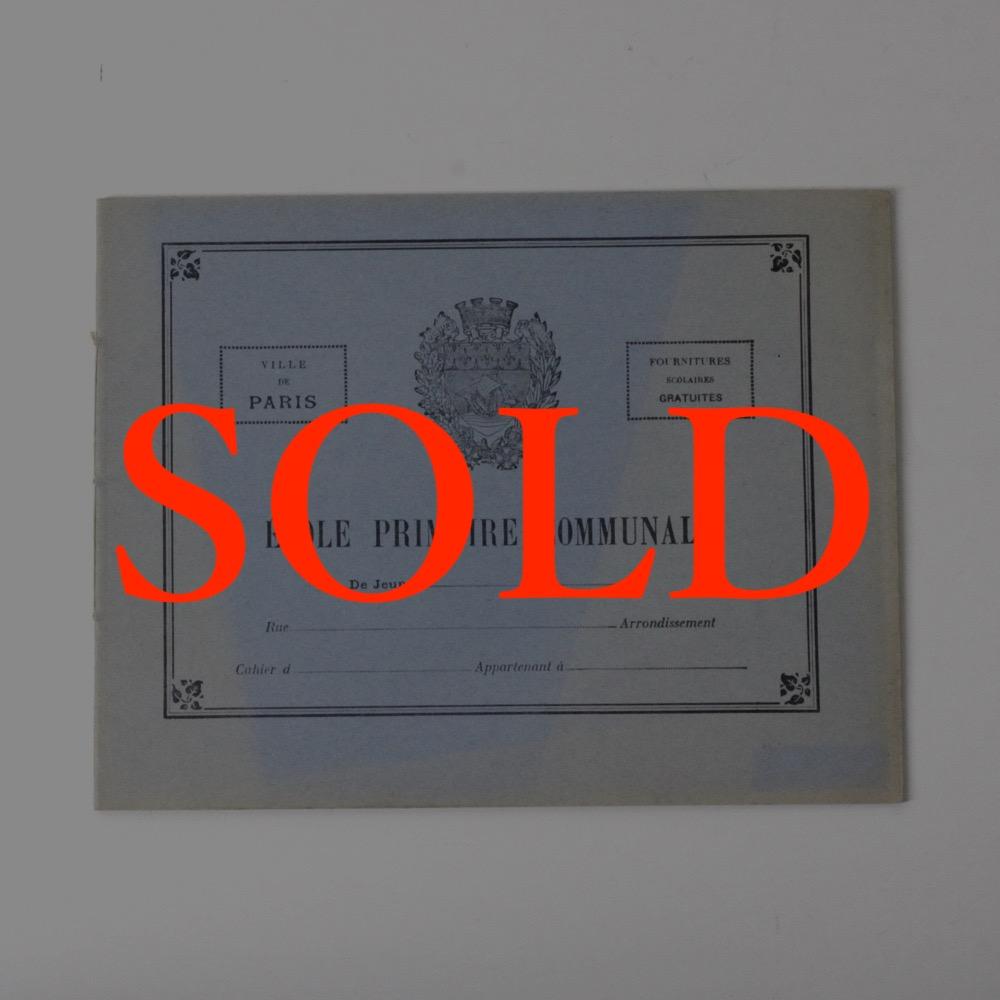 フランス ヴィンテージ ノート 青の画像