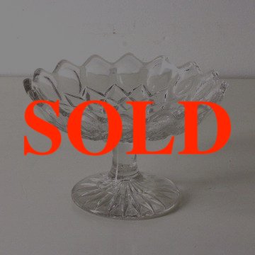 ヴィンテージ ガラス コンポートの画像