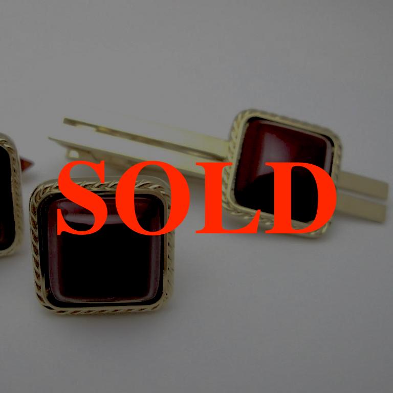 ヴィンテージ ノリタケ カフリンクス＆ネクタイピンセットの画像