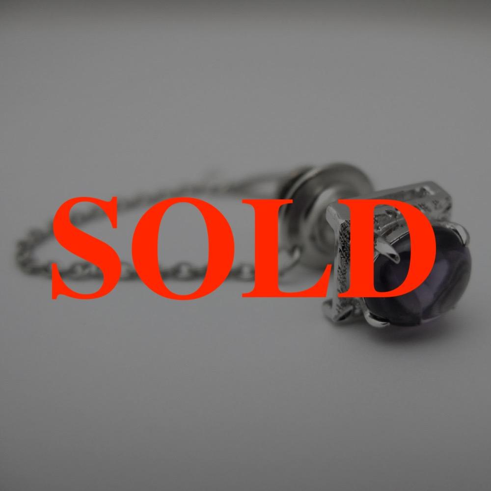 ヴィンテージ アメジスト＆シルバー カフリンクス＆ネクタイピンセットの画像