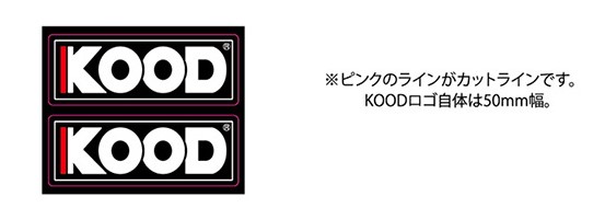 【KO-STICKER-S】　KOOD　オリジナルステッカー(小)2枚セット　※オンラインショップ限定の画像