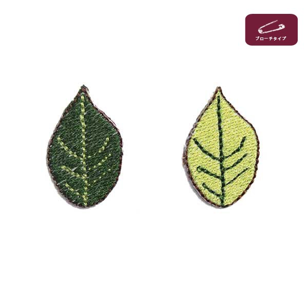 葉っぱのブローチの画像