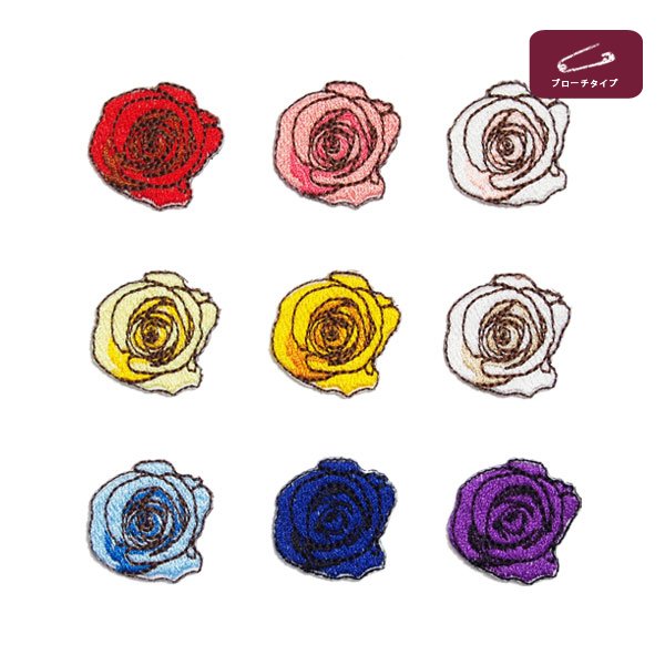 バラのブローチの画像