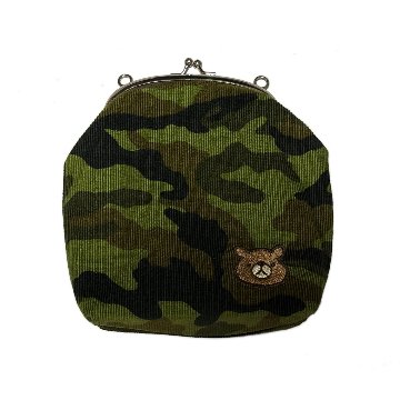 クマのがま口ポシェット(迷彩)の画像