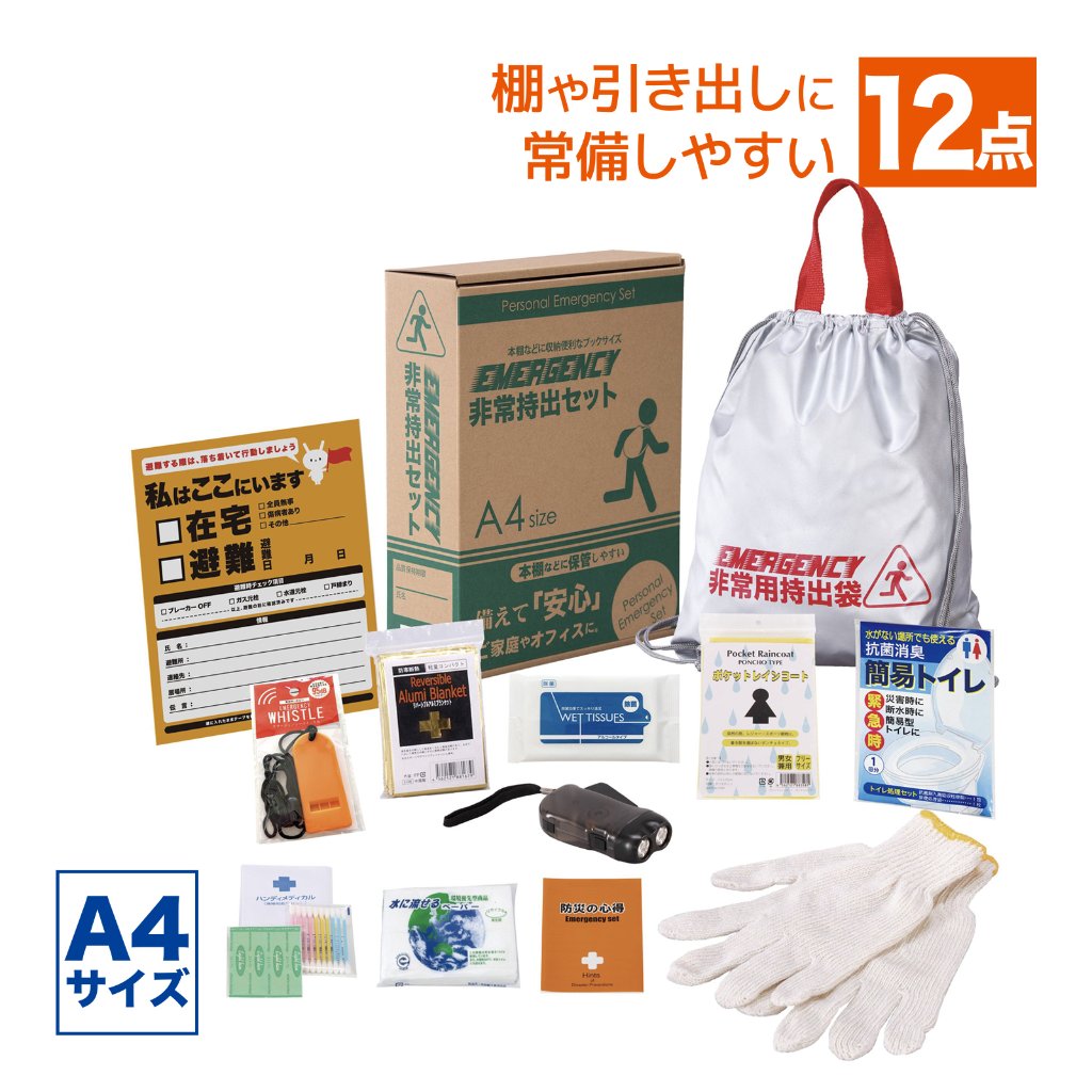防災セット A4 非常持出セット12点セット BT-30の画像