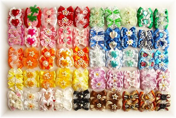 ペット用リボン　デザインおまかせ　100個　R-003の画像