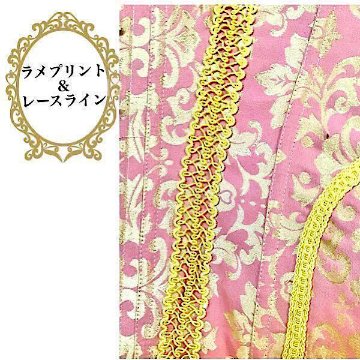 ⚜️ラメプリント*プリーツ&レース*編み上げコルセット⚜️の画像