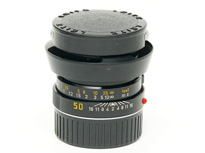 50/2 Summicron-M (made in Canada) ライカＭ用  L#3360171 後キャップ付　レンズ元箱付 メタルレンズフード付　フードキヤップ付　 距離計連動の画像