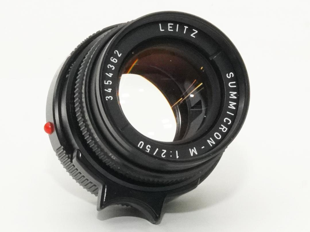 50/2 Summicron L#3454362 (made in Germany) ライカＭ用  前後キャップ付 メタルレンズフード付　フードキヤップ付　　 距離計連動の画像