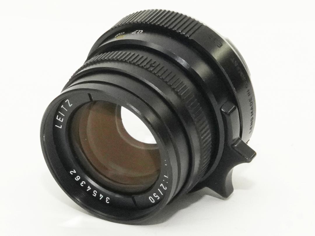 50/2 Summicron L#3454362 (made in Germany) ライカＭ用  前後キャップ付 メタルレンズフード付　フードキヤップ付　　 距離計連動の画像