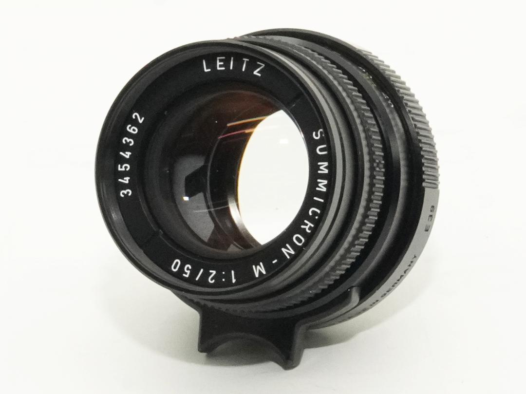 50/2 Summicron L#3454362 (made in Germany) ライカＭ用  前後キャップ付 メタルレンズフード付　フードキヤップ付　　 距離計連動の画像