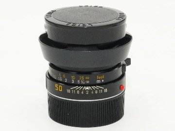 50/2 Summicron L#3454362 (made in Germany) ライカＭ用  前後キャップ付 メタルレンズフード付　フードキヤップ付　　 距離計連動の画像